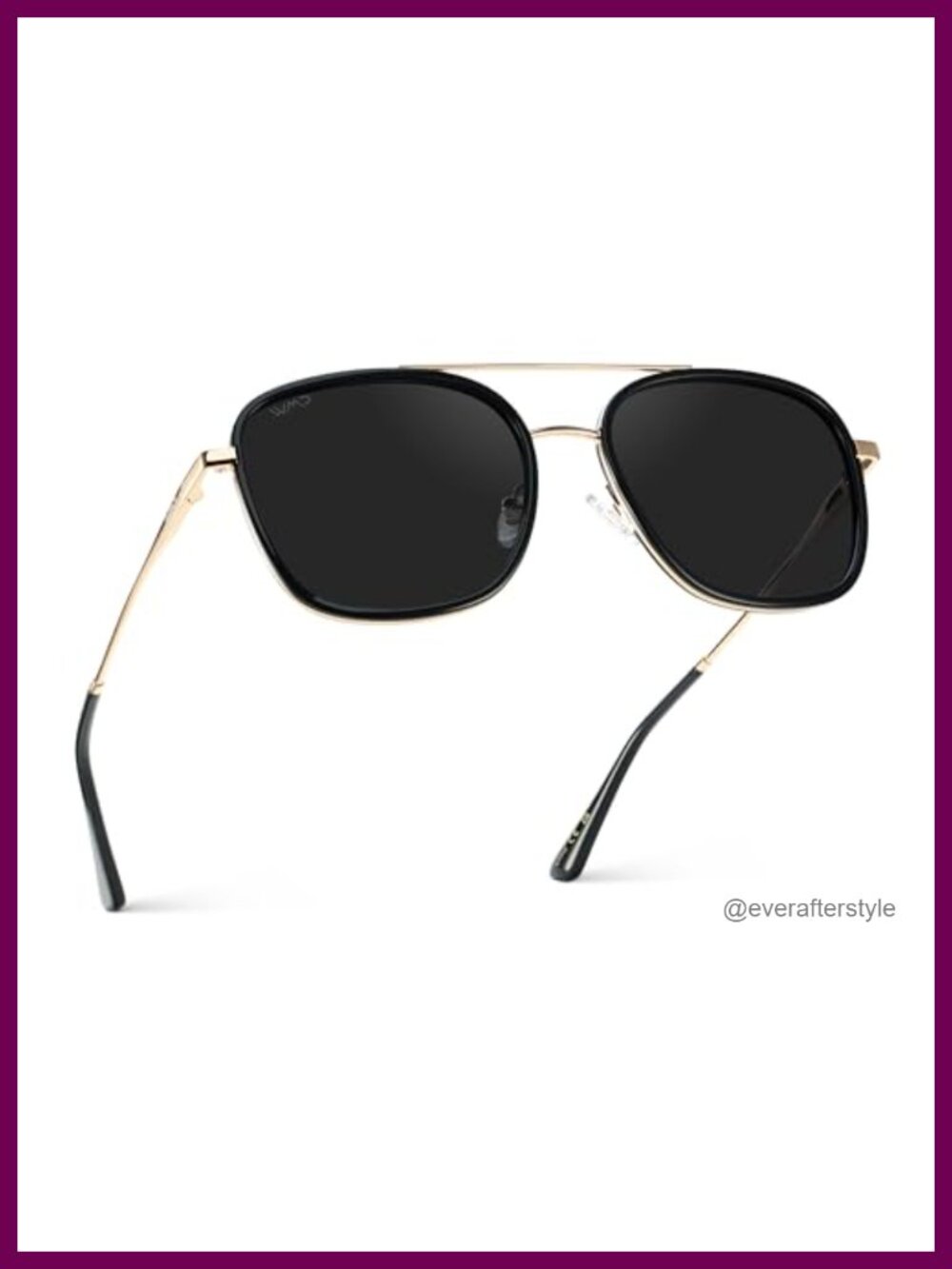 Polarized Oversized Square Aviator Sunglasses Double Bridge UV400